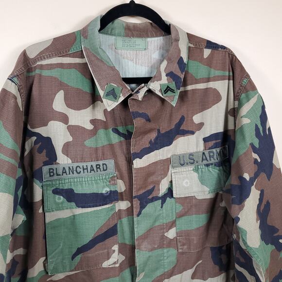 Army Hot Weather Combat Coat in Woodland Camo Size L Blanchard - Picture 2 of 11